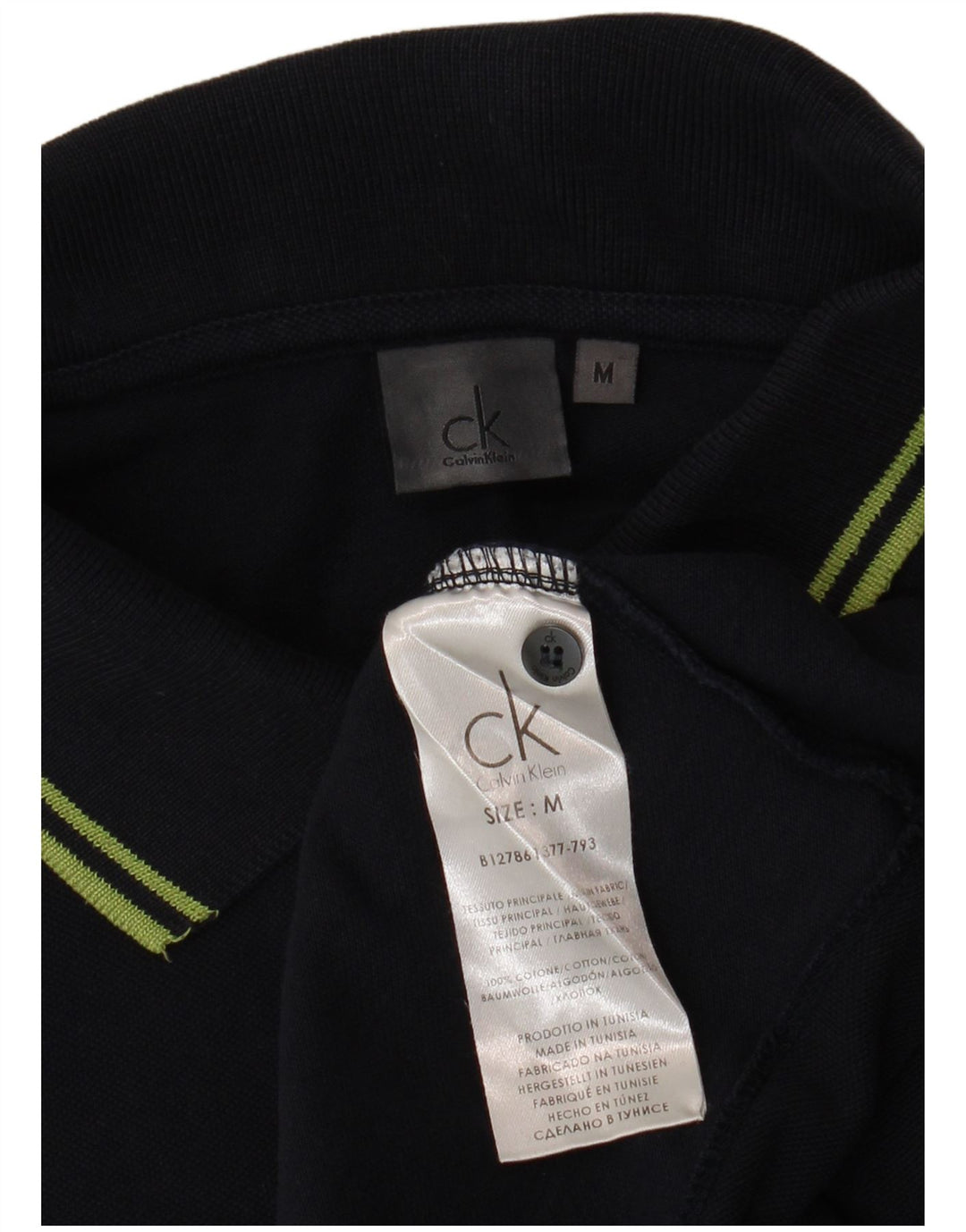 CALVIN KLEIN Polo para hombre de algodón azul marino mediano
