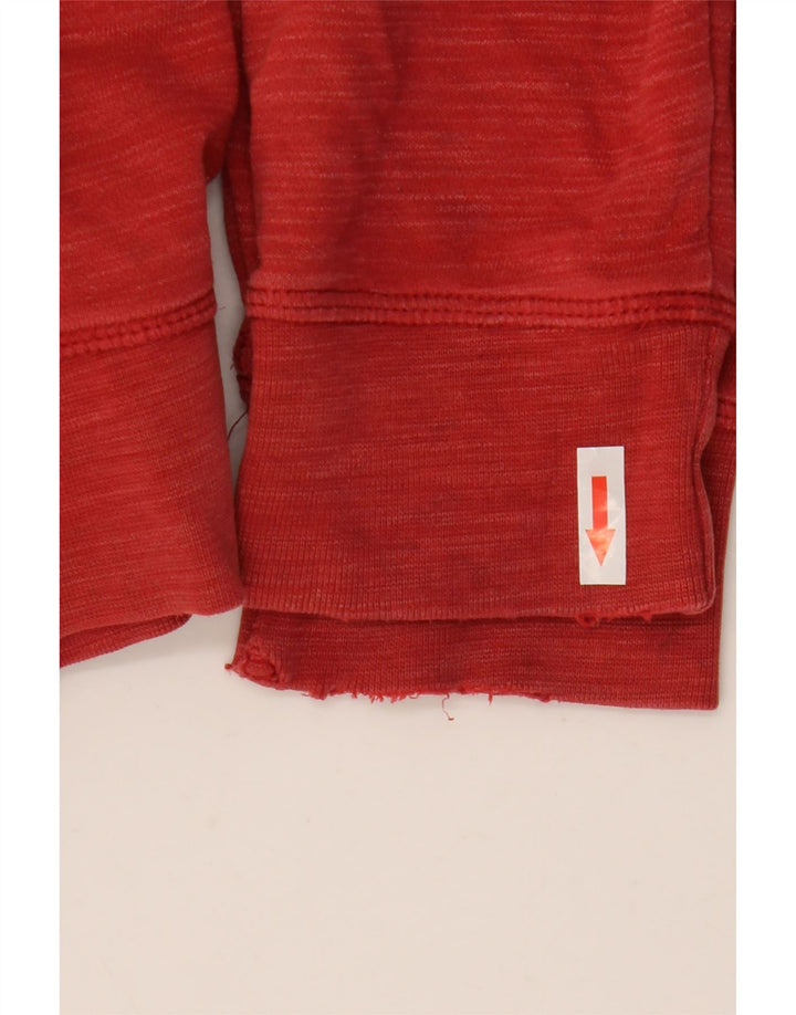 Reebok - Sudadera con capucha y cremallera gráfica para hombre, color rojo medio, algodón