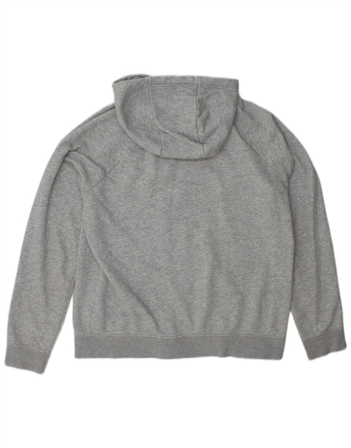 NIKE Sudadera con capucha y cremallera para mujer UK 14 Algodón gris medio