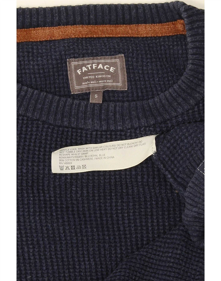 Jersey de cuello redondo para hombre Fat Face Small Azul marino Algodón