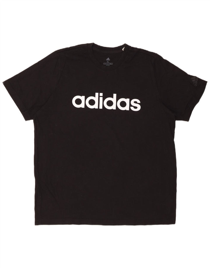 ADIDAS Camiseta gráfica para hombre Top XL Algodón negro