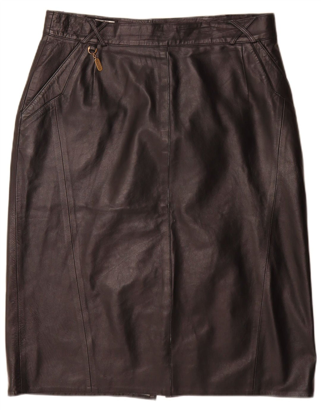 Norma Falda de cuero para mujer EU 44 XL W34 Cuero negro