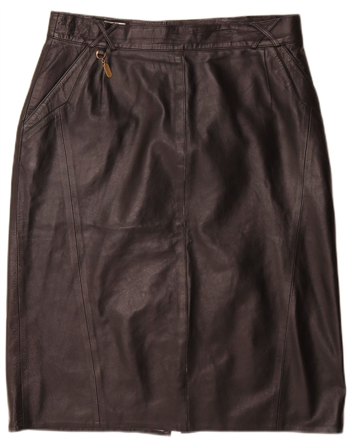 Norma Falda de cuero para mujer EU 44 XL W34 Cuero negro