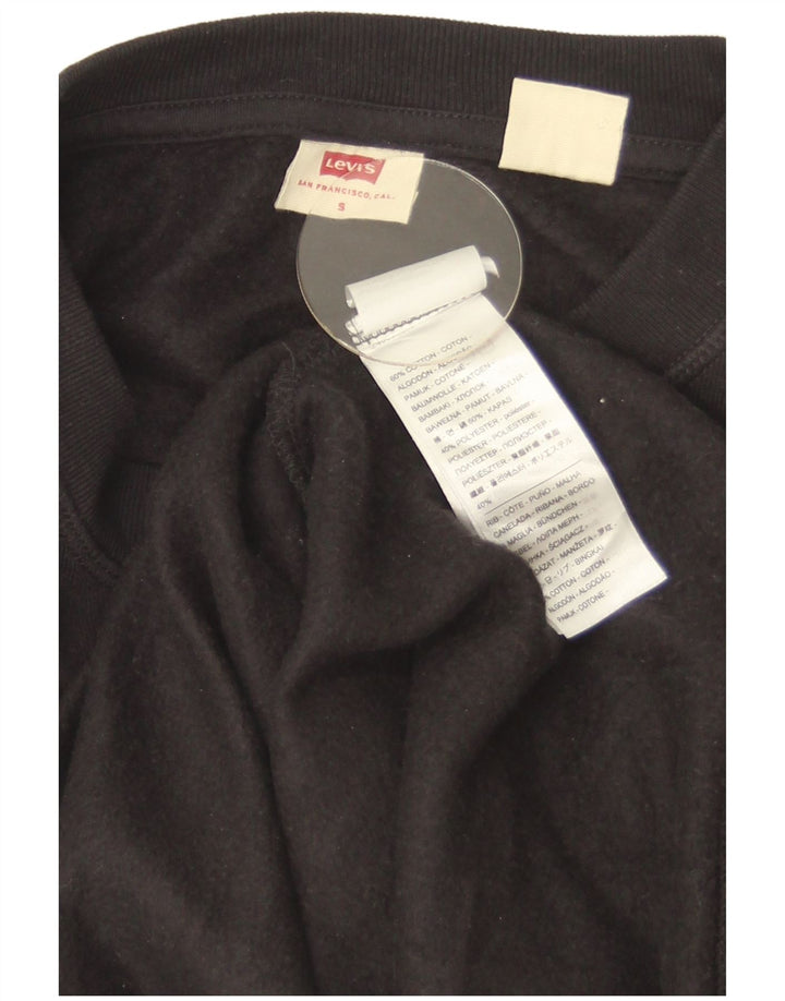Levi's Sudadera extragrande para mujer, talla 10, algodón negro pequeño