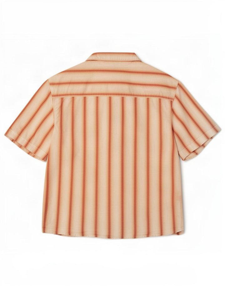 Levi's Camisa de manga corta para mujer UK 44 Algodón de rayas blancas medianas
