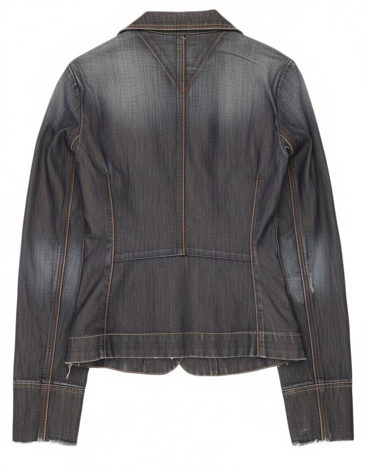 Tommy Hilfiger Chaqueta Blazer Vaquera de 3 Botones para Mujer UK 40 Azul Marino Mediano