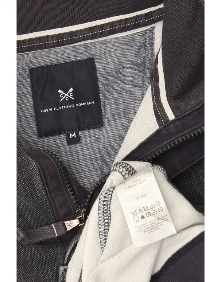 Crew Clothing - Sudadera con cuello y cremallera para hombre, color azul marino, a rayas