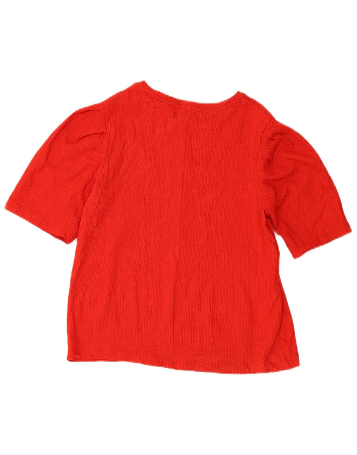 Zara Mujer Blusa Top Reino Unido 42 Medio Rojo