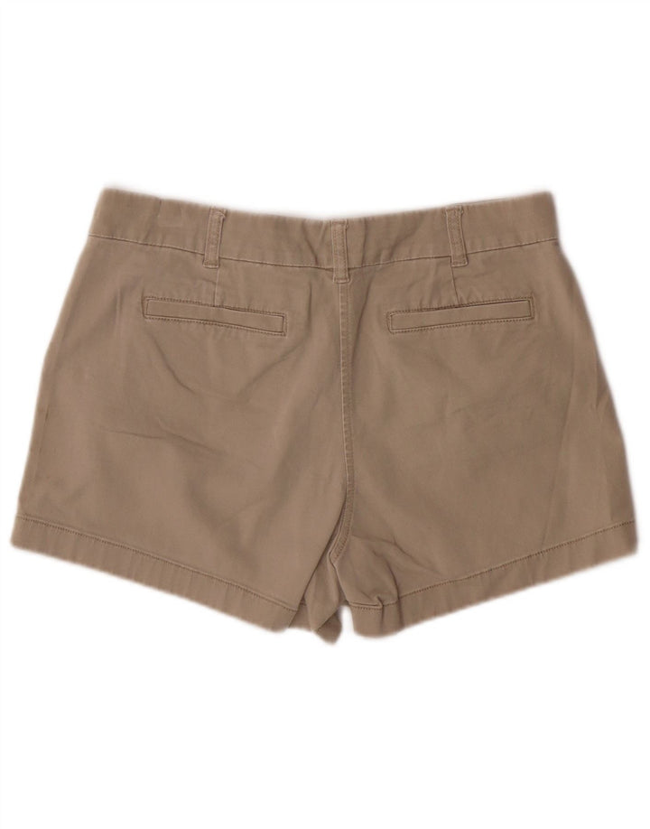 J. CREW Pantalones cortos chinos para mujer US 8 Mediano W30 Algodón beige