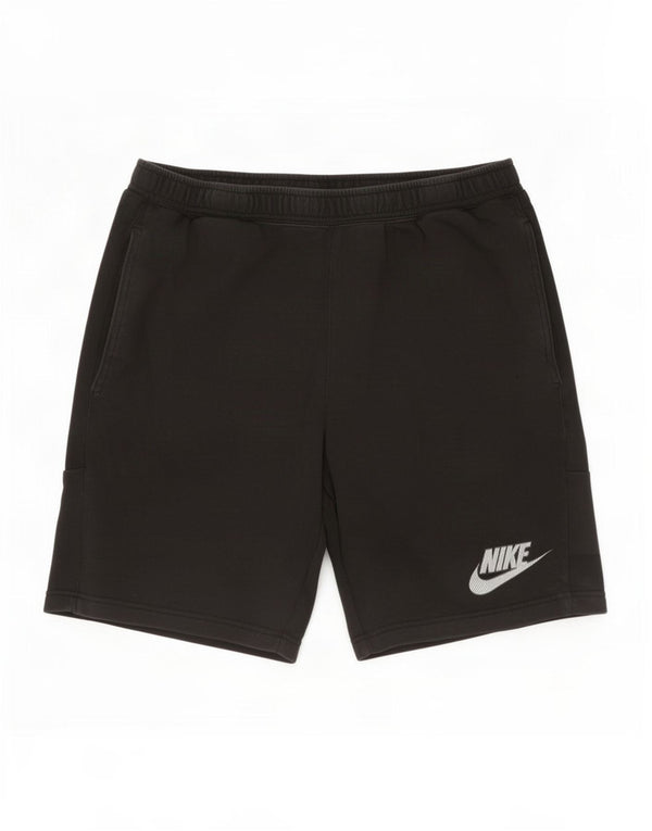 Nike Pantalones cortos deportivos para hombre XL Algodón negro