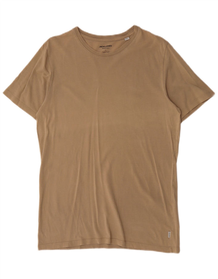Jack & Jones Hombre Camiseta Top Large Beige Algodón
