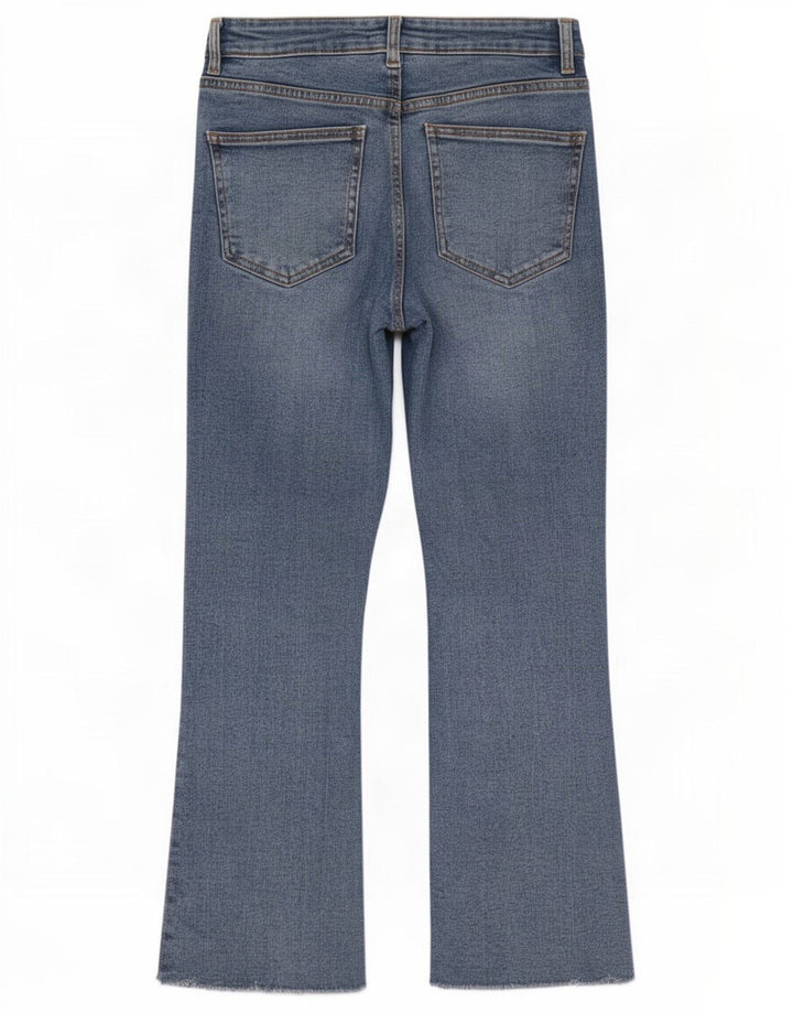 Zara Jeans Acampanados De Tiro Alto Para Mujer EU 38 Small W28 L26 Azul