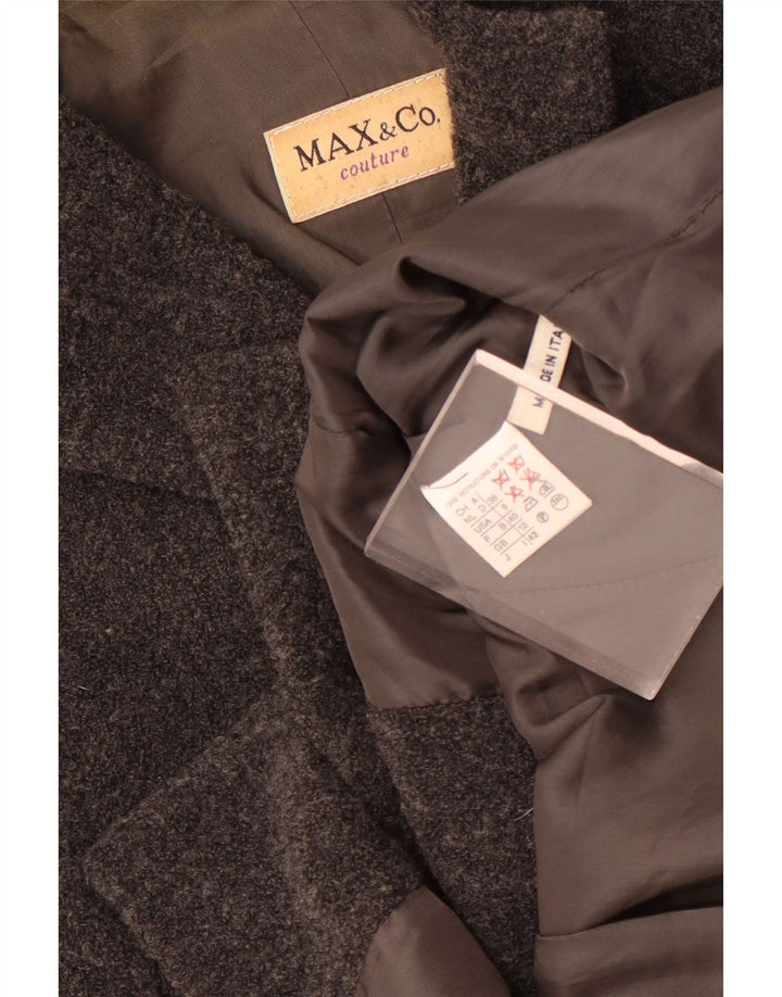 Max & Co. Chaqueta tipo blazer de 5 botones para mujer UK 42 Lana gris medio