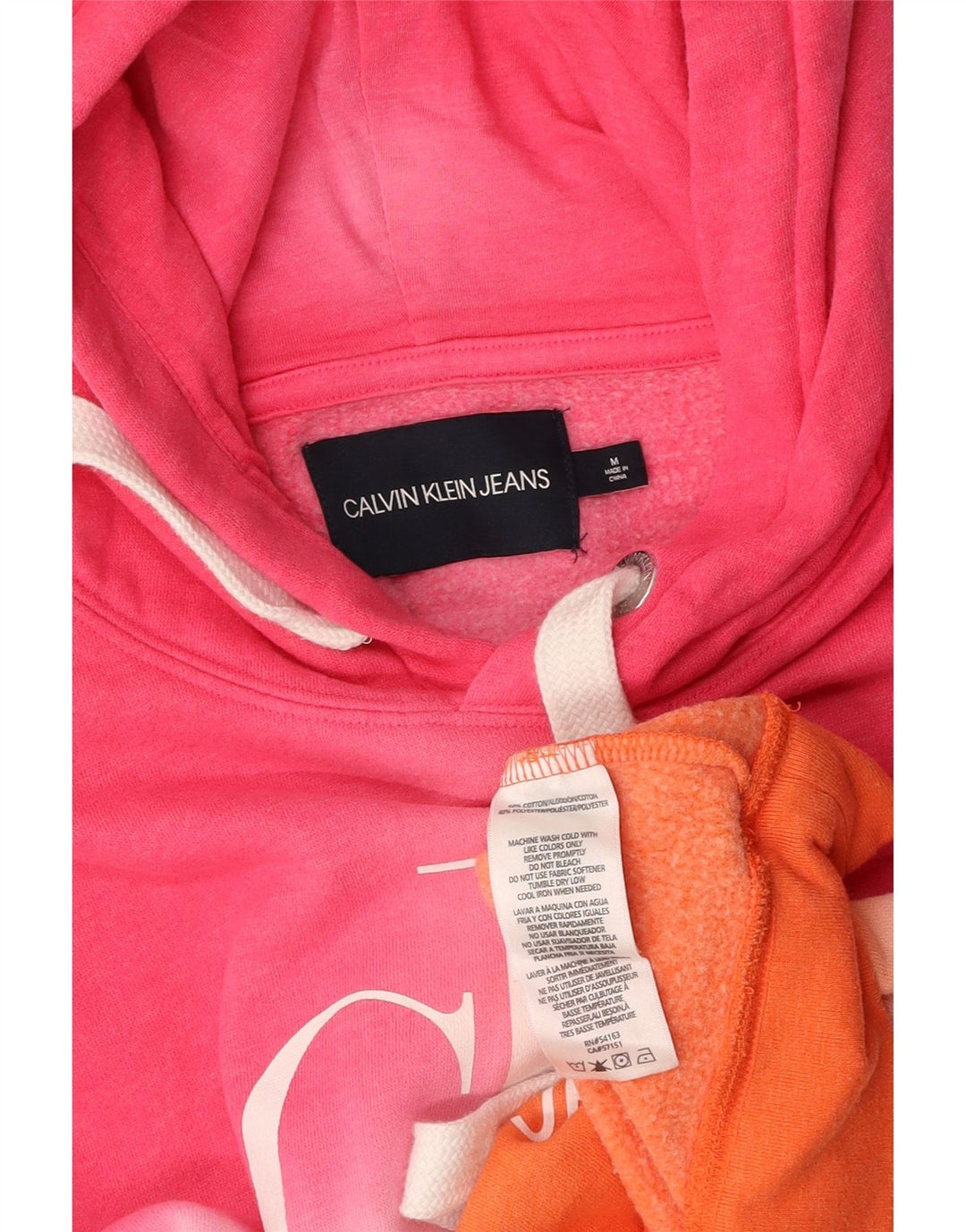 CALVIN KLEIN Jersey con capucha extragrande para mujer Reino Unido 40 Mediano Multicolor