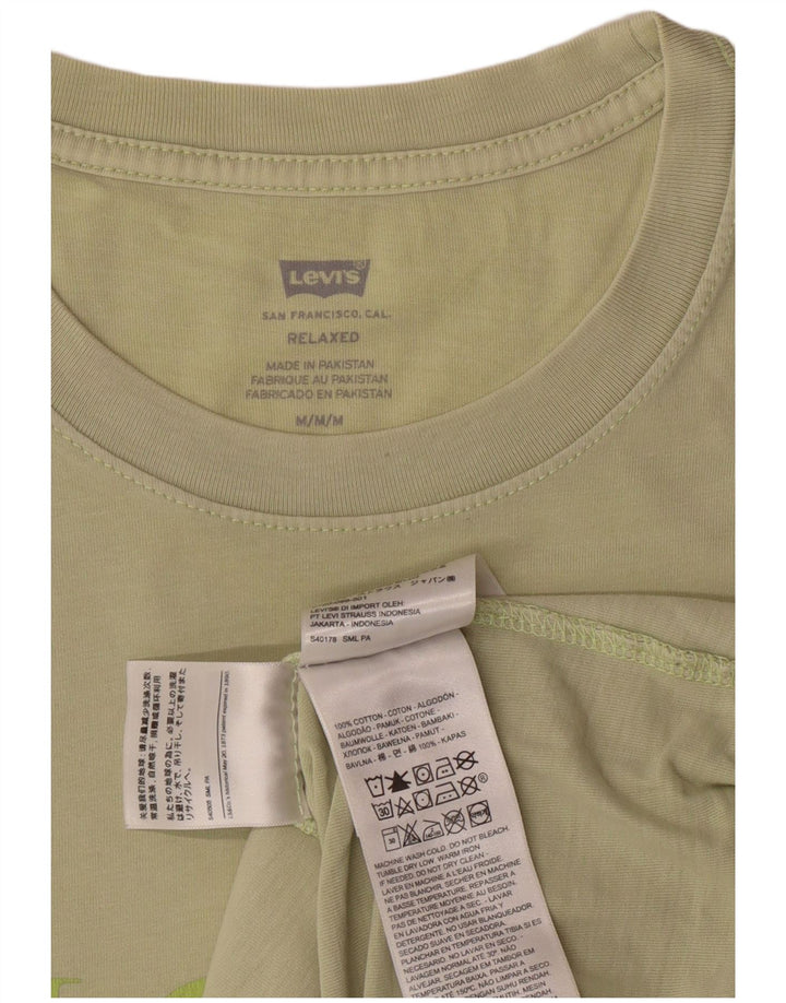 Levi's Camiseta con gráfico de ajuste relajado para hombre Top de algodón caqui medio