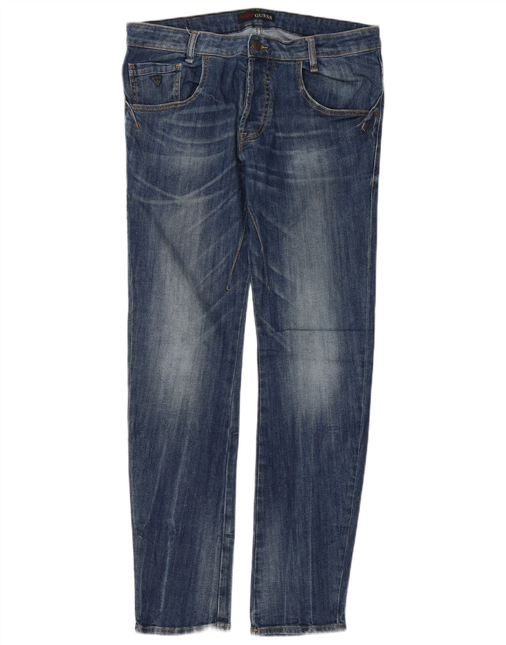 Guess Vaqueros Slim Hombre W32 L32 Algodón Azul