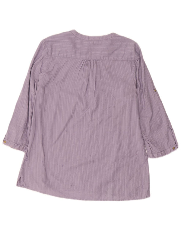 Mountain Warehouse Top tipo túnica de manga 3/4 para mujer, talla 40, talla grande, color morado a rayas