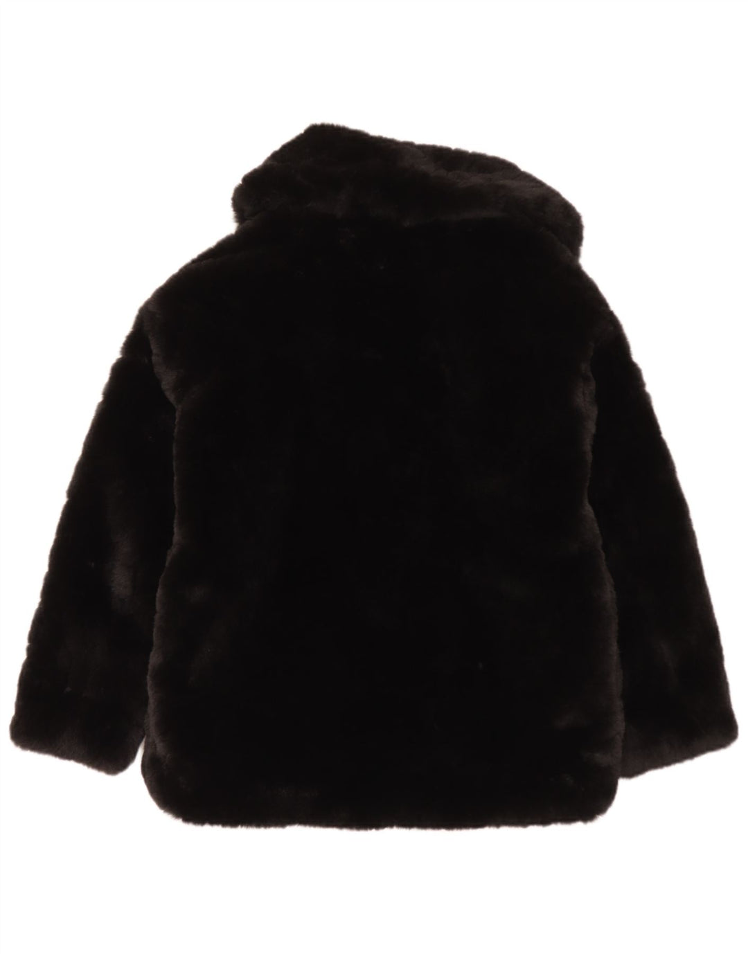 Zara Mujer Chaqueta De Piel Sintética UK 6 XS Poliéster Negro