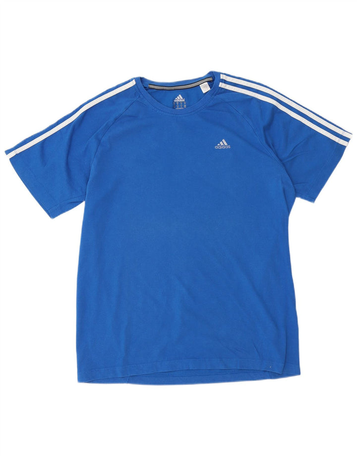 ADIDAS Hombre Clima 365 Camiseta Top Algodón Azul Medio