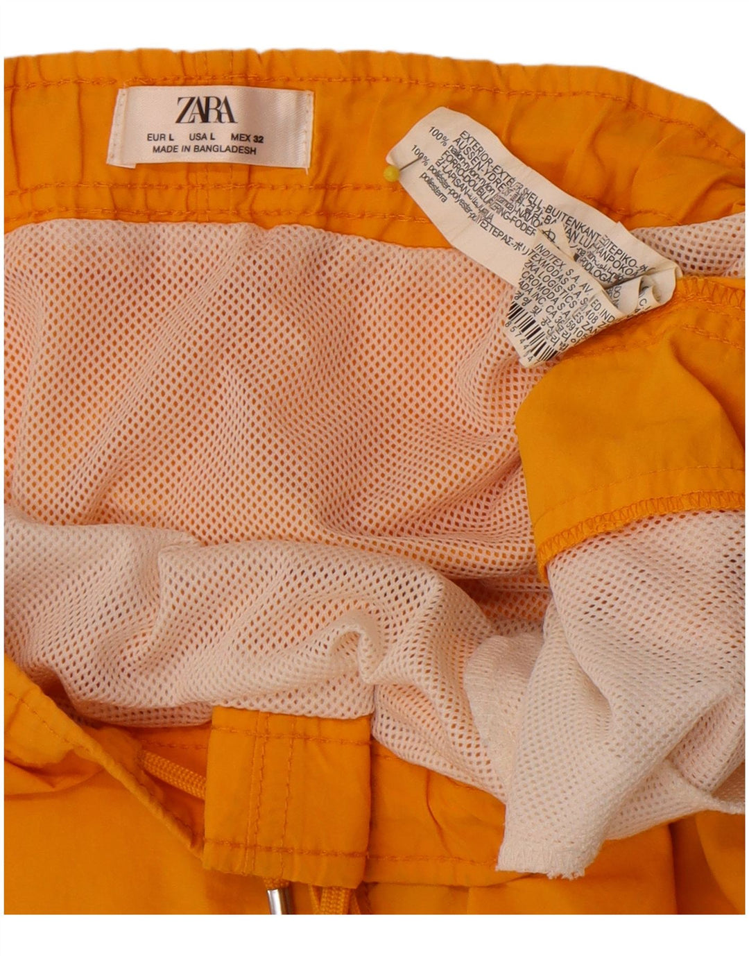 Zara Hombre Bañador Shorts Large Nylon Amarillo