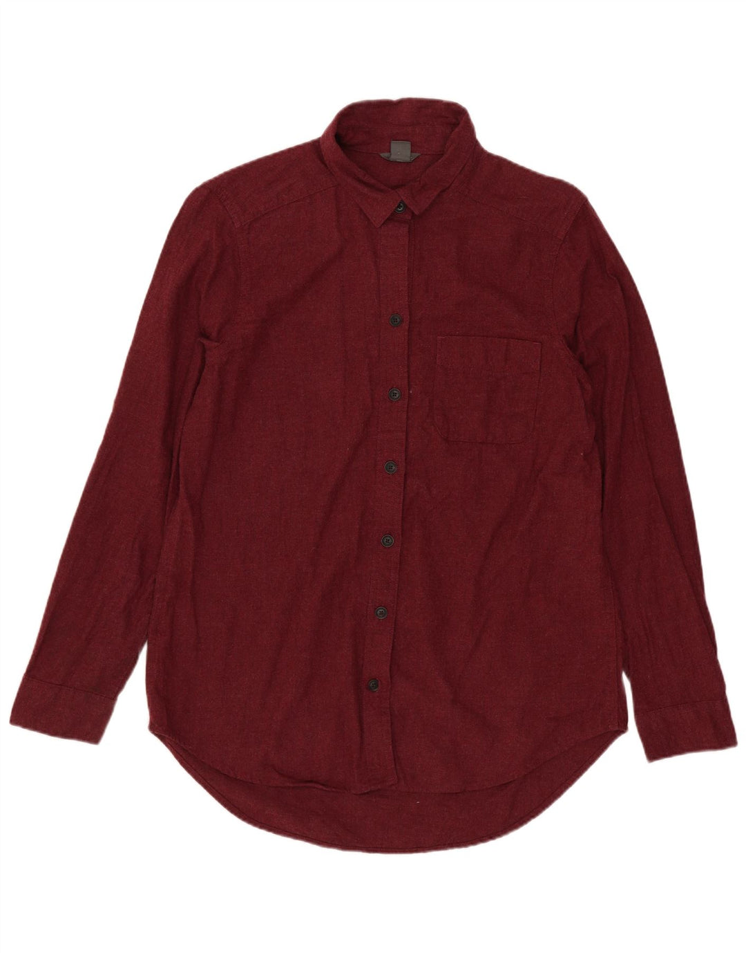 EDDIE BAUER Camisa extragrande para mujer UK 10 Small Granate Algodón
