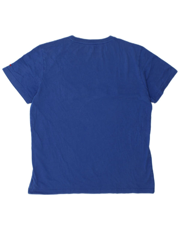 Napapijri Hombre Camiseta Gráfica Top XL Azul