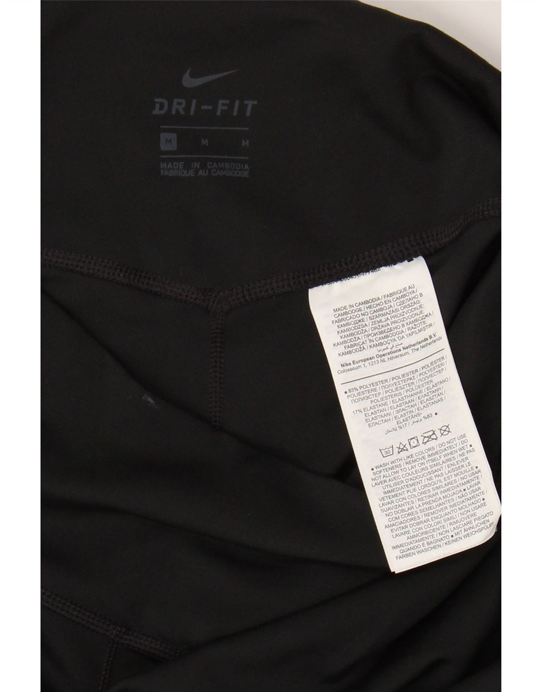 NIKE Leggings Dri Fit para mujer UK 40 Mediano Negro Poliéster