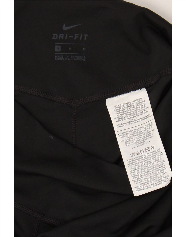 NIKE Leggings Dri Fit para mujer UK 40 Mediano Negro Poliéster