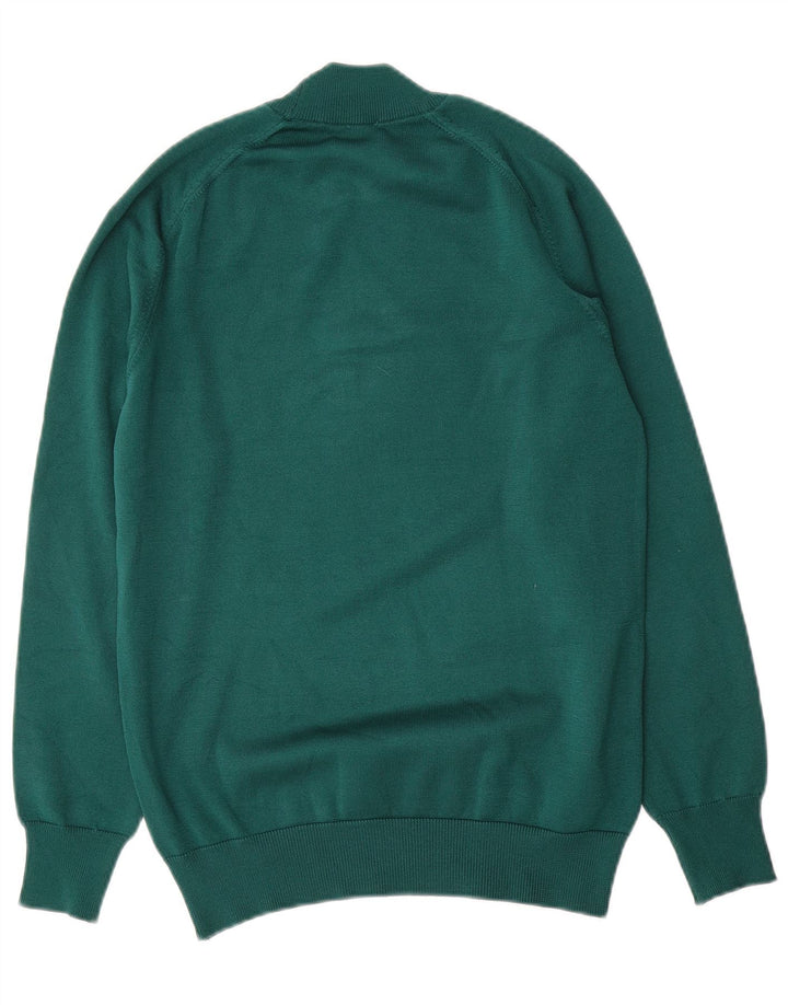 Vintage mujer cuello tortuga jersey suéter Reino Unido 12 verde medio