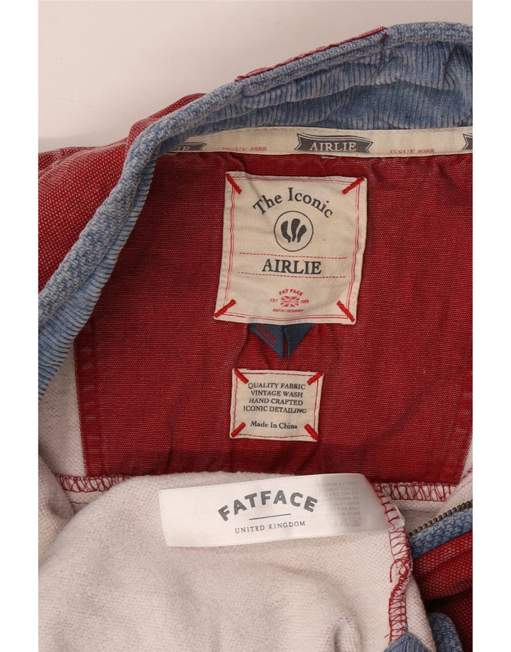 FAT FACE Sudadera Airlie con Cuello y Cremallera para Hombre Jersey 2XL Algodón Rojo