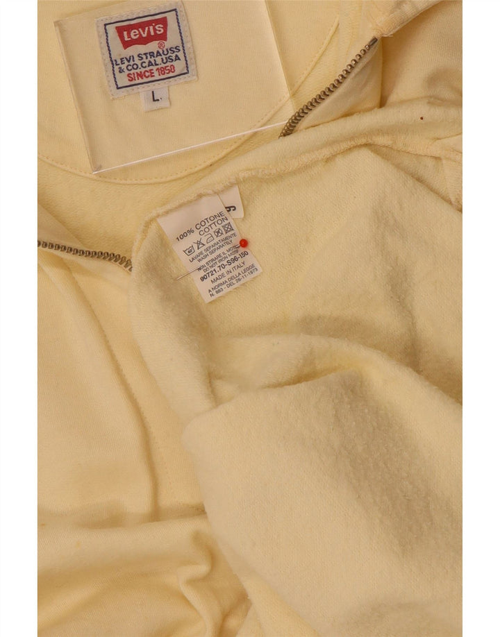 Levi's Hombre Polo Neck Sudadera Jumper Grande Algodón Beige