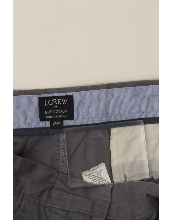 J. CREW Pantalones cortos chinos Rivington para hombre W34 Algodón gris grande