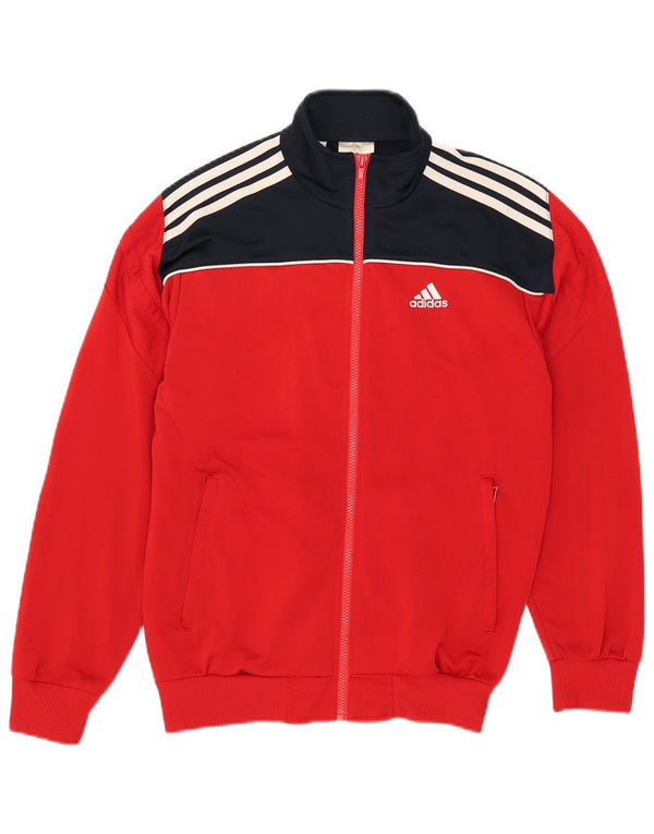 Adidas Chaqueta de chándal para niños 13-14 años Rojo Colorblock Poliéster
