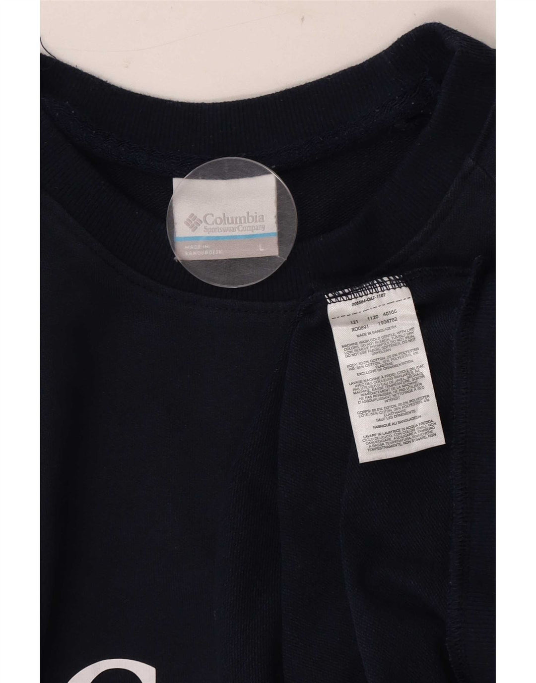 Columbia Sudadera Gráfica para Hombre Jersey Grande Algodón Azul Marino