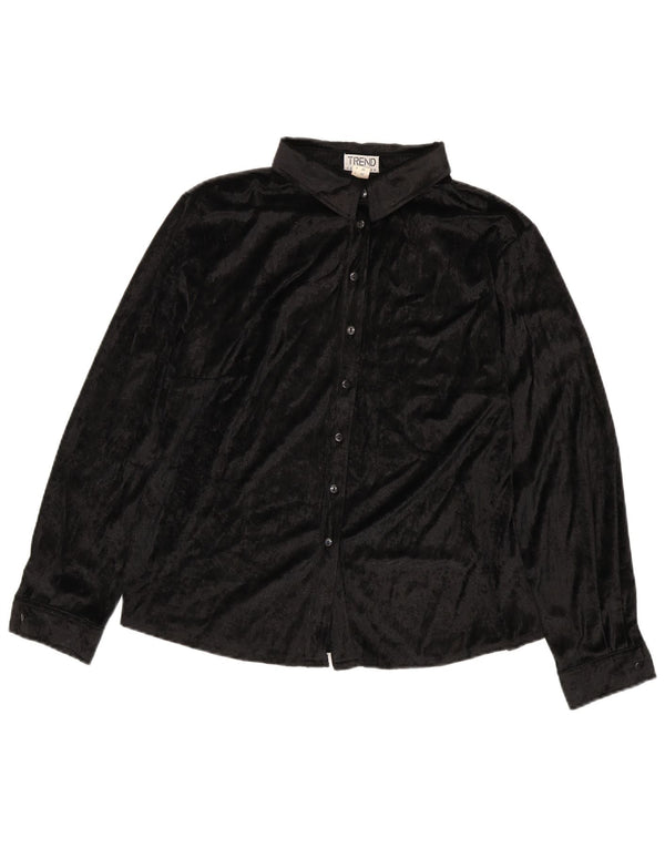 Blusa camisera Trend para mujer ES 39 2XL Poliéster negro