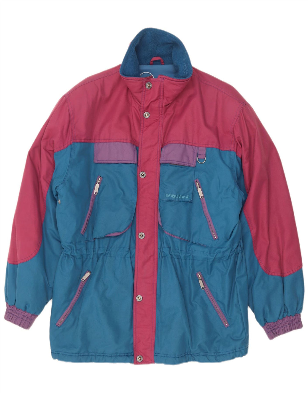 Volkl Chaqueta de esquí para hombre EU 48 Azul medio Colorblock Poliamida