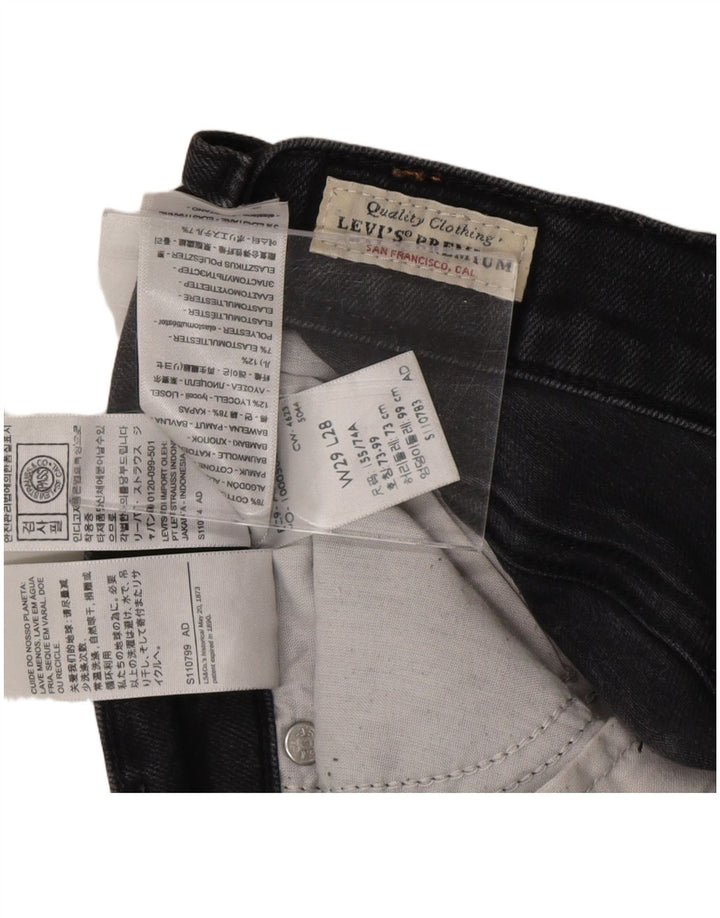 LEVI'S Jeans ajustados retro de talle alto para mujer W29 L25 Algodón negro