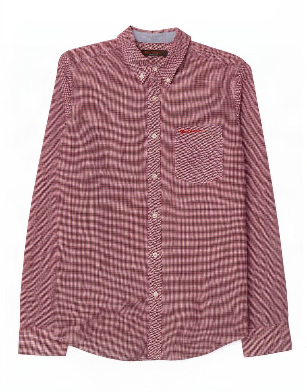 Camisa Ben Sherman para hombre pequeña de algodón a cuadros rojo