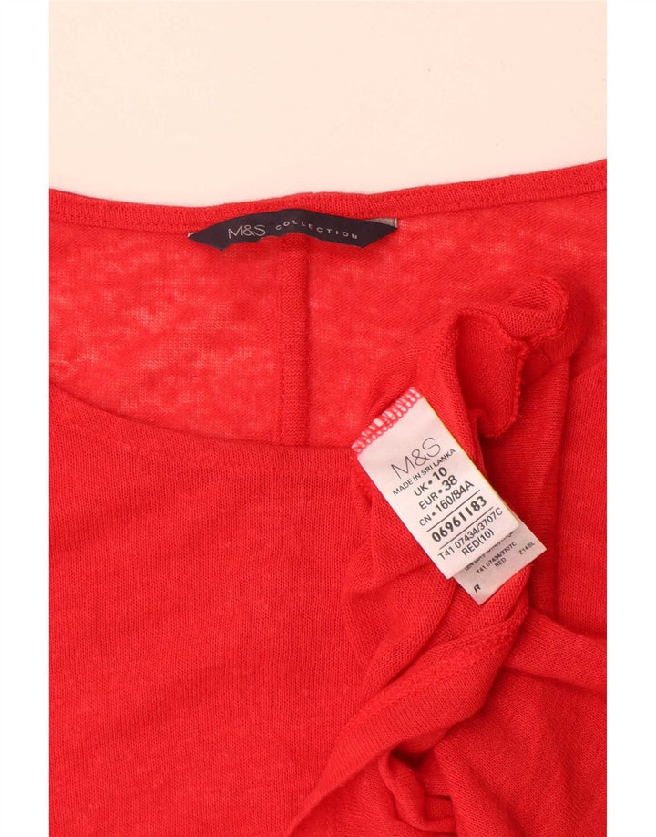 Marks & Spencer Camiseta extragrande para mujer UK 10 Small Red Poliéster