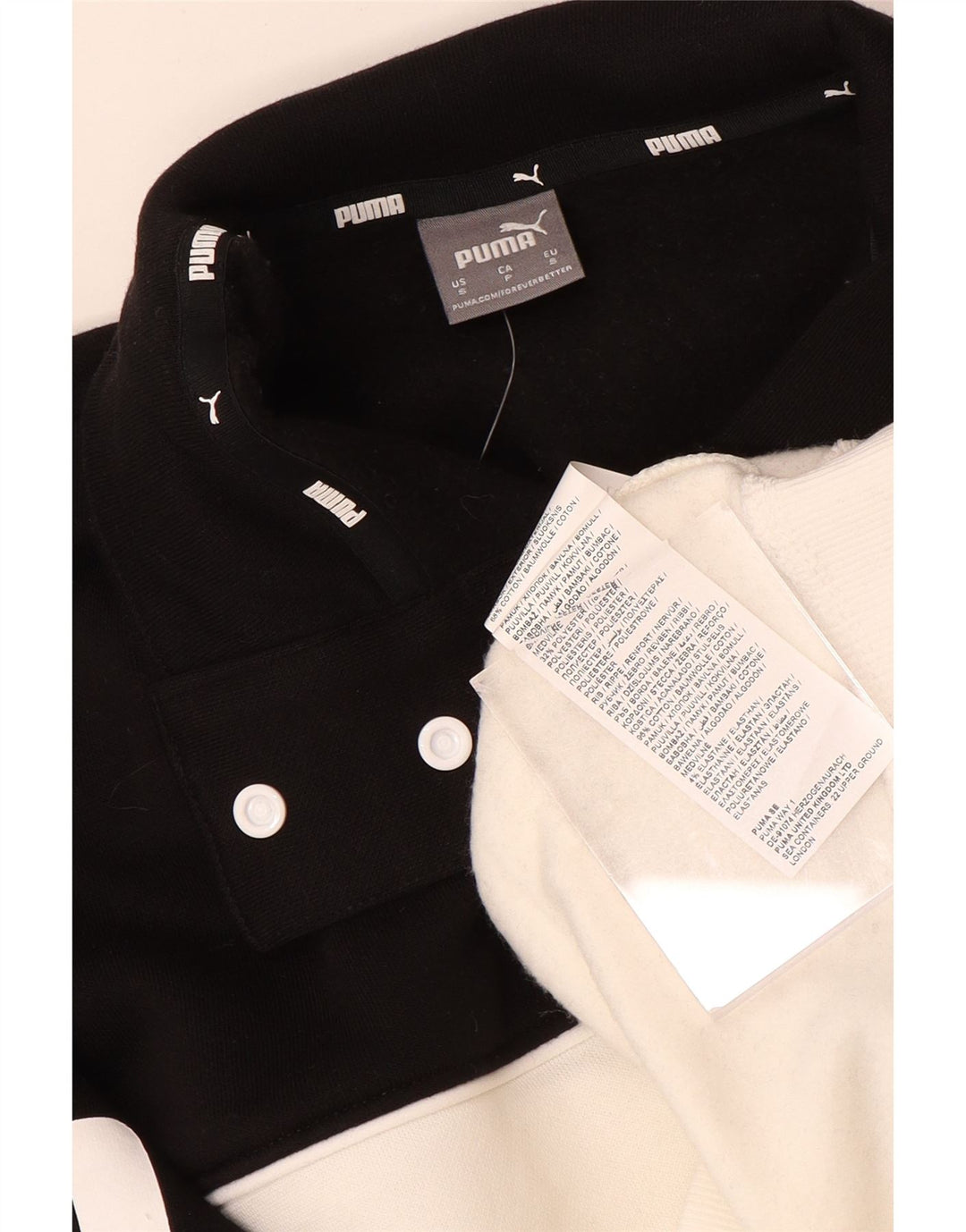 Puma Sudadera con gráfico extragrande para mujer, talla 10, color negro