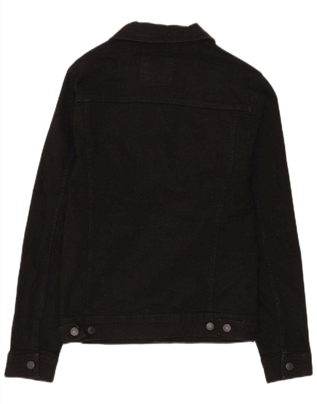 Zara Chaqueta Vaquera Hombre UK 36 Small Algodón Negro