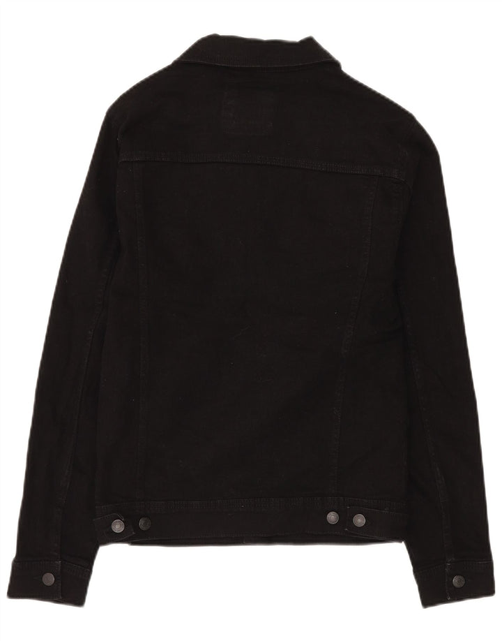 Zara Chaqueta Vaquera Hombre UK 36 Small Algodón Negro
