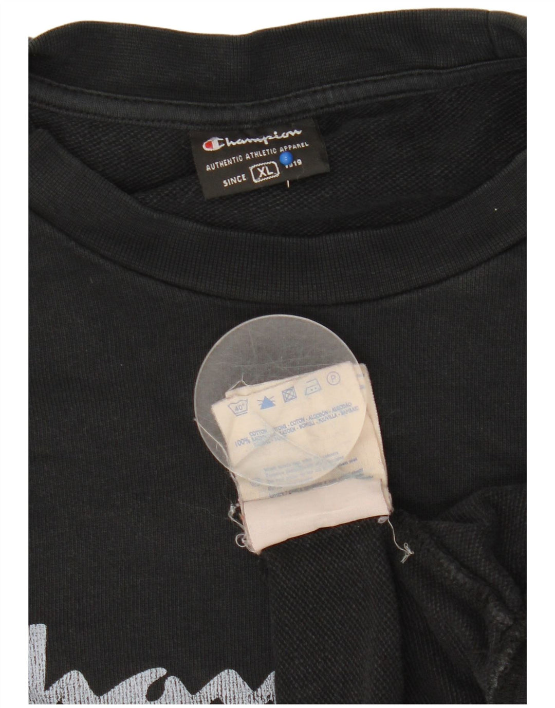 Champion Sudadera Gráfica Jumper XL Algodón Negro Mujer