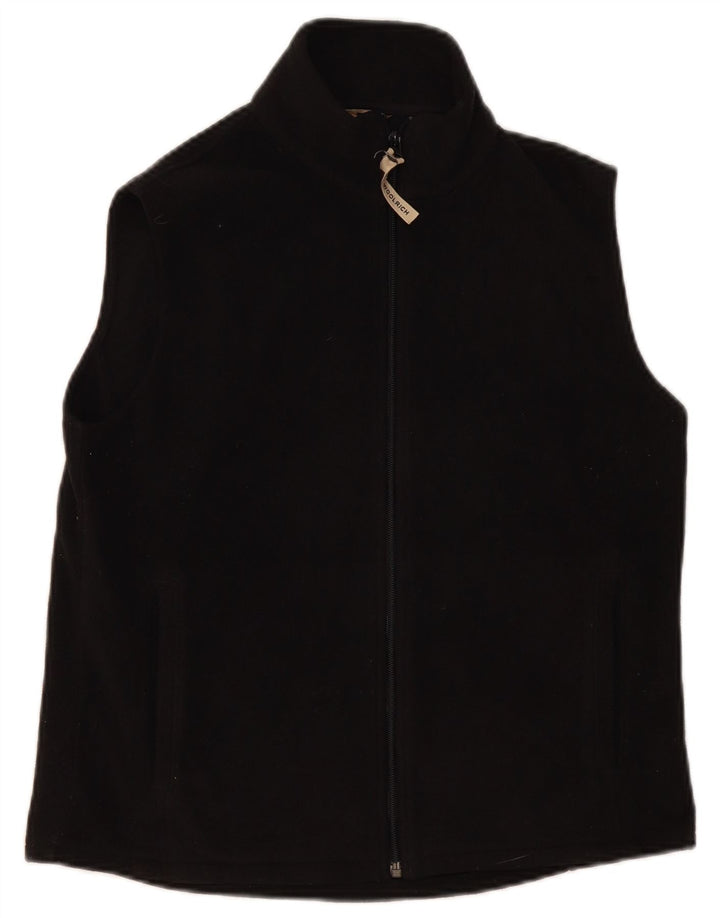 Woolrich Chaleco polar para mujer UK 44 Mediano Negro