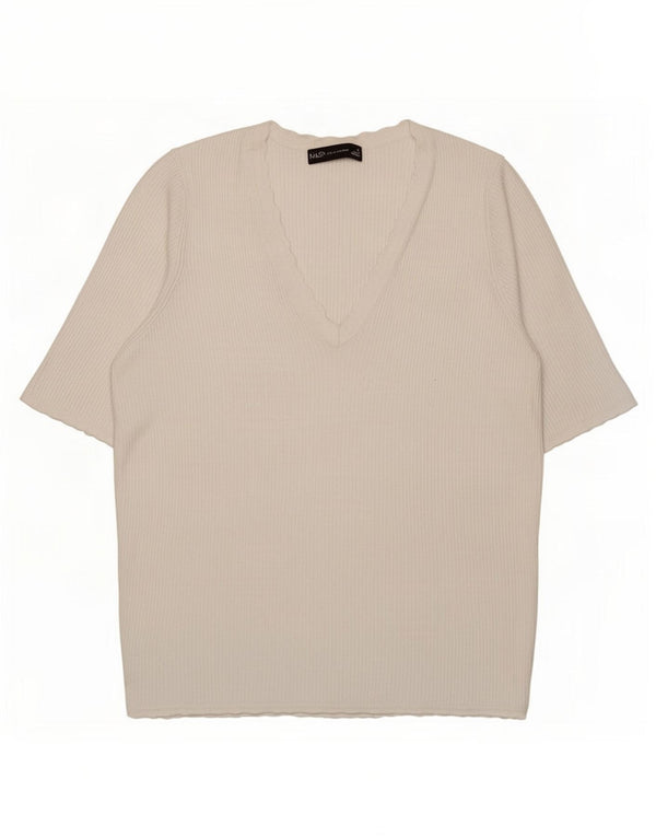 Marks & Spencer Camiseta para mujer Top UK 44 Large Viscosa blanca