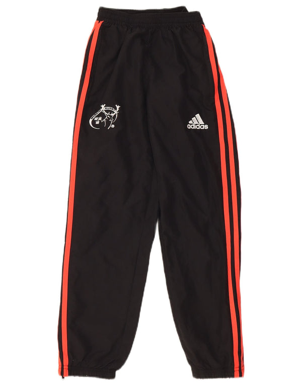 ADIDAS Boys Munster Rugby Chándal Pantalones Joggers 9-10 años Negro