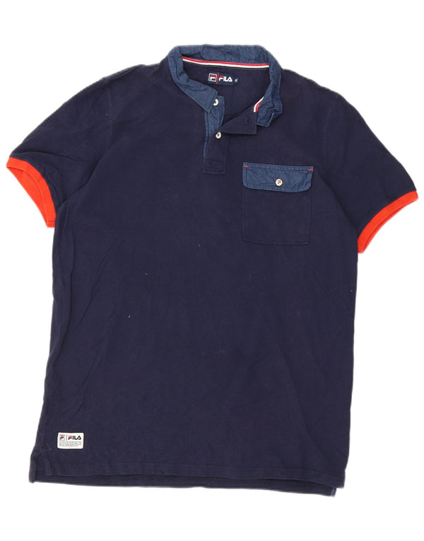Fila Polo Hombre XL Algodón Azul Marino
