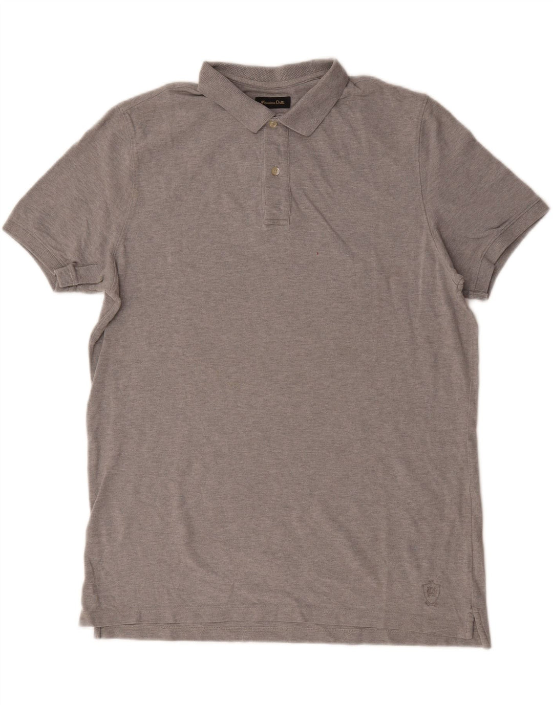 Polo Massimo Dutti Hombre Algodón Moteado Gris Grande