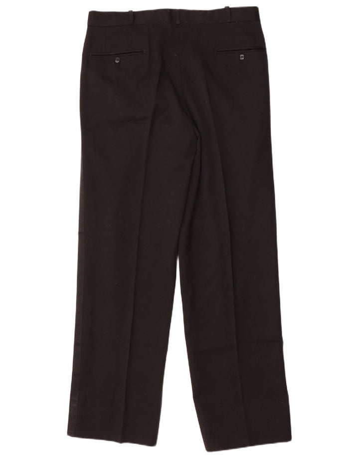 Traje vintage para hombre de 1 botón y 2 piezas IT 52 XL W32 L30 Negro