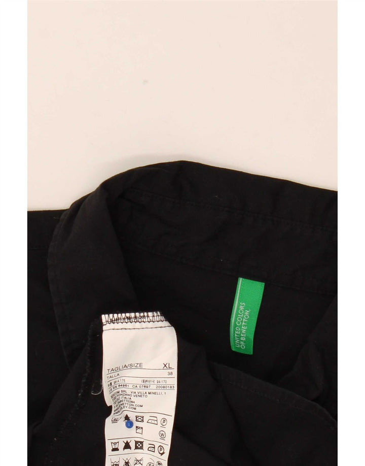 Benetton Jersey Mujer ES 40 XL Algodón Negro